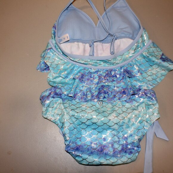 Blue Mermaide 2 Pcs Justice Bikini Swimsuit Size 12 - Picture 5 of 11